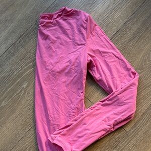 Skims style hot pink bodysuit